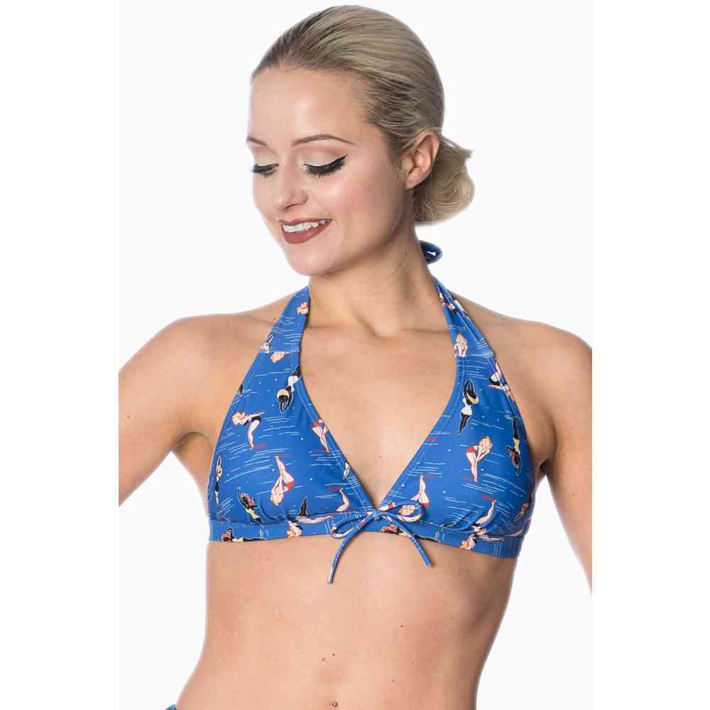 Dancing Days - DIVE IN BUILT UP BikiniOberteil - Blau